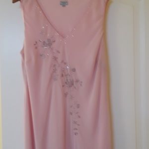 Very pretty pale pink evening dress with matching